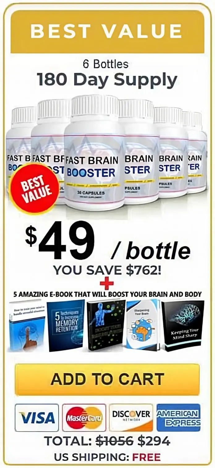 Fast Brain Booster pricing 6 Bottles